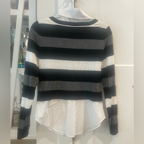 Inc black and white shirt/ sweater combo - Picture 2 of 4